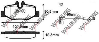 FREN BALATA ARKA FISLI MERCEDES VİTO (W639) 115 CDI 2003-2014 / VİTO (W639) 110 CDI 2003-2014 / VIANO (W639) 2.2 CDI 2003-2014 / VIANO (W639) 2.0 CDI 2003-2014 resmi