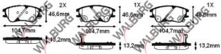 FREN BALATA ÖN İKAZLI HYUNDAİ ATOS (MX) 1.0İ 1998-2005 / ATOS (MX) 1.1İ 1998-2005 / ATOS PRIME 1.0İ 2001-2008 / ATOS PRIME 1.1İ 2001-2008 resmi