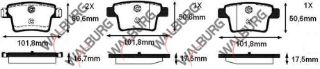 FREN BALATA ARKA FORD MONDEO III 2.0İ 16V 2000-2007 / MONDEO III 2.2 TDCI 2000-2007 / MONDEO III 2.0 TDCI 2000-2007 / JAGUAR X-TYPE 2.0İ 2001-2009 / X-TYPE 2.0 D 2006-2009 / X-TYPE 2.5İ 2001-2009 resmi