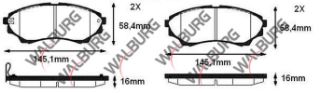 FREN BALATA ÖN İKAZLI FORD RANGER 2.5 TDCI 4X4 2002-2006 / RANGER 2.2 TDCI 2002-2006 / RANGER 3.0 TDCI 2002-2006 / RANGER 3.2 TDCI 2002-2006 / MAZDA B SERISI (UN) 2.5 D 1998-2006 resmi