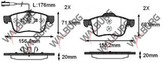 FREN BALATA ÖN FISLI ALFA ROMEO 159 (939) 1.8 TBI 2006-2011/ 159 (939) 1.9 JTDM 2006-2011/ 159 (939) 2.0 JTDM 2006-2011/ BRERA 2.0 JTDM 2006-2011/ SPIDER (939) 2.0 TS 2006- resmi