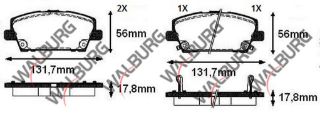 FREN BALATA ÖN İKAZLI HONDA CİVİC VIII 1.4 2005-2012 / CİVİC VIII 1.8 2005-2012 / CİVİC VII 1.8 I-VTEC 2000-2006 / CİVİC VII 2.0 I-VTEC 2000-2006 resmi