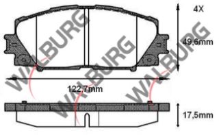 FREN BALATA ÖN TOYOTA YARİS (P9) 1.0 VVT-I 2006-2010 / YARİS (P9) 1.33 VVT-I 2006-2010 resmi