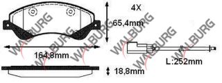 FREN BALATA ÖN FISLI FORD TRANSİT (V347) 2.2 TDCI - 3.2 TDCI (ÖNDEN CEKIS) 2006-2014 / TRANSİT (V348) 2.2 TDCI - 3.2 TDCI (ÖNDEN CEKIS) 2006-2014 resmi