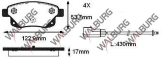 FREN BALATA ARKA FISLI FORD TRANSİT (V347) 2.2 TDCI - 2.4 TDCI - 3.2 TDCI 2006-2014 / TRANSİT (V348) 2.2 TDCI 2006-2014 resmi