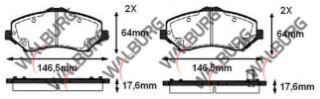 FREN BALATA ÖN İKAZLI FIAT FREEMONT (JF) 2.0 MJT 170 HP 2011-/ JEEP WRANGLER III (JK) 3.8İ V6 2007- / CHRYSLER G.VOYAGER 3.3İ 2008-/ DODGE NITRO 2.8 CRD 4X4 2007- resmi