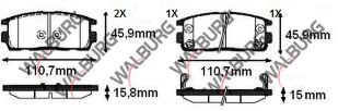 FREN BALATA ARKA İKAZLI CHEVROLET CAPTIVA (C100) 2.0 D 2006-2012 / CAPTIVA (C140) 2.0 D 2012-2014 / OPEL ANTARA 2.0 CDTI A-T 2007- resmi