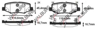 FREN BALATA ARKA İKAZLI FIAT FREEMONT (JF) 2.0 MJT 170 HP 2011-/ JEEP WRANGLER III (JK) 3.8İ V6 2007- / CHRYSLER G.VOYAGER 3.3İ 2008-/ DODGE NITRO 2.8 CRD 4X4 2007- resmi