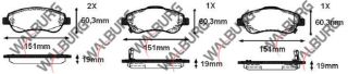 FREN BALATA ÖN İKAZLI HONDA CR-V III 2.0 I-VTEC 2006-2012 / CR-V III 2.2İ CTDI 2006-2012 / CR-V IV 1.6İ DTEC 2012-2014 / CR-V IV 2.0 2012-2014 / CR-V IV 2.2İ 2012-2014 resmi