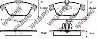 FREN BALATA ARKA İKAZLI MERCEDES C SERISI (W204) C 180 2007-2014/ C 200 CDI 2007-2014 / C 220 CDI 2007-2014/ E CLASS (W212) E 180 2009-/ E 200 2009-/ E 220 CDI 2009-/ E 350 CDI 2009- resmi