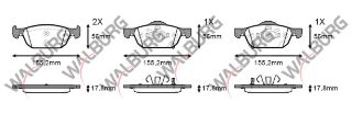 FREN BALATA İKAZLI ÖN HONDA ACCORD VIII (CU) 2.0 I-VTEC 17.80MM 2008- resmi