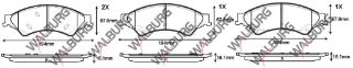 FREN BALATA ÖN İKAZLI FORD RANGER (TKE) 2.2 TDCI 4X4 2011- / RANGER (TKE) 2.5 TDCI 4X4 2011- / RANGER 3.0 TDCI 4X4 2011- /  MAZDA BT-50 2.5 CD 4X4 2006- resmi