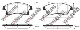 FREN BALATA ÖN İKAZLI OPEL ASTRA J 1.3 CDTI 15 JANT 19.00MM 2009-2016 / 1.4İ 2009-2016 / 1.6İ 2009-2016 /CHEVROLET CRUZE (J300) 1.6 2009-2014 /CRUZE (J305) 1.6 2011-2014/AVEO (T300) 1.2 16V 2011-2014 resmi