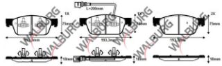 FREN BALATA ÖN VOLKSWAGEN TRANSPORTER VI 2.0 TDI 102 HP 2009- / TRANSPORTER VI 2.0 TDI BITDI 180 HP 2009- / RANSPORTER VI 2.0 TDI 140 HP 2009- resmi