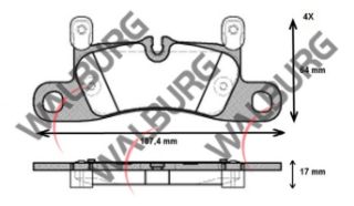 FREN BALATA ARKA PORSCHE CAYENNE 3.0 D 2010-/ CAYENNE 3.6İ 2010- / VOLKSWAGEN TOUAREG 3.0 TSI V6 2010-/ TOUAREG 3.0 TDI V6 2010- resmi