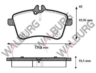 FREN BALATA ÖN MERCEDES B SERISI (W245) B 200 CDI 2005-2011 / MERCEDES A SERISI (W169) A 200 2004-2012 / MERCEDES B SERISI (W245) B 200 CDI 2005-2011 resmi