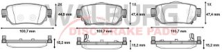 FREN BALATA ARKA İKAZLI NİSSAN QASHQAI 1.5 DCI 2014- / QASHQAI 1.2 2014- / QASHQAI 1.6 DCI 2014-/ X-TRAİL 1.6 DCI 2014-/ RENAULT KADJAR 1.5 DCI 2015-/ KADJAR 1.2 2015-/ KADJAR 1.6 DCI 2015- resmi
