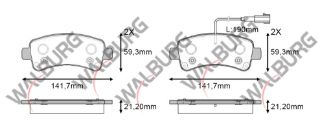 FREN BALATA ARKA CIFT FISLI FIAT DUCATO 2.0 MJT 2014- / FIAT DUCATO 2.3 MJT 2014- resmi