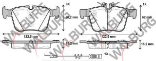 FREN BALATA FISLI ARKA MERCEDES C SERISI (W205) C 200 BLUETEC 2014-/ C 220 BLUETEC 2014-/ C 250 BLUETEC 2014- resmi