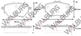 FREN BALATA ARKA CITROEN C4 PICASSO II 1.6 VTI 2013-/ C4 PICASSO II 1.6 HDI 2013-/ 308 II 1.6 HDI 2014-/ 3008 SUV 1.6 BLUEHDI 2016-/ RIFTER (K9) 1.6 HDI 2019-/ 3008 SUV 1.6 THP 2016- resmi