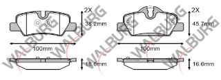 FREN BALATA ARKA MİNİ COOPER ONE (F56) 1.2 2013-/ MİNİ COOPER ONE (F56) 1.5 2013- / MİNİ COOPER S (F56) 2.0 2013-/ MİNİ COOPER (F56) 1.5 D 2013-/ MİNİ COOPER ONE (F56) 1.5 D 2013- resmi