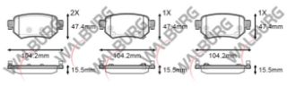 FREN BALATA ARKA İKAZLI MAZDA 6 (GJ,GH) 2.0 2013- / MAZDA 6 (GJ,GH) 2.2 D 2013- resmi