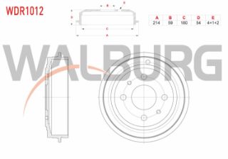 FREN KAMPANASI ARKA 4 DELIK 214X59X180X54 FIAT TEMPRA 1.6İ 1992-1999/ BRAVO 1.6 16V 1995-2004/ BRAVA 1.6 16V 1995-2002 resmi