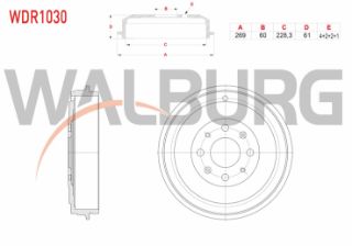 FREN KAMPANASI ARKA 4 DELIK 269X60X228,3X61 FIAT GRANDE PUNTO 1.3 MJT - 1.4 2005-2012 / GRANDE PUNTO EVO 1.3 MJT - 1.4 2008-2012 / OPEL CORSA D 1.2 - 1.4 - 1.3 CDTI 2006-2014/ CORSA E 1.2 - 1.4 - 1.3 CDTI 2014- resmi