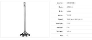 SUBAP EGZOZ VOLVO TD60 YAVUZ STD./0.5K 37Kx8Sx145,3Bx45A (6ADET) resmi
