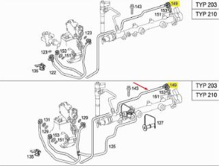 YAKIT HORTUMU E200 CDI-E220 D 2.2 102PS-143PS W210-S210 98-03 resmi
