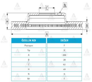FREN DİSKİ RAV4 06-12  CAMRY 06-11  ÖN HAVALI 295-5 resmi