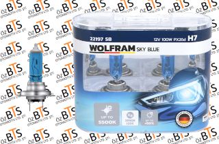 AMPUL 22197SB H7 12V 100W PX26D SKY BLUE BEYAZ IŞIK resmi