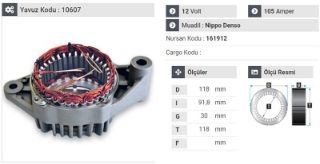 STATOR 1.6 KAPAKLI FIAT MULTIJET GRUBU DENSO TIPI resmi
