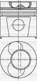 PİSTON+SEGMAN STD 93.67MM TRANSİT T12 68PS 2.5D TAKIM resmi