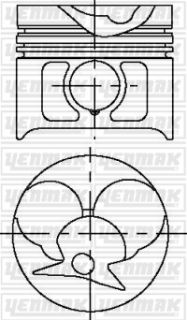 MOTOR PİSTON SEGMAN STD 190D 2.5 250TD-250D TURBO 300D-300TD-300TD TURBO E300TD-300SD TAKIM resmi