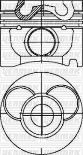 PISTON SEGMAN STD 89.00 MM ( MERCEDES BENZ : OM602 SPRINTER TURBO) resmi