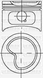 PISTON + SEGMAN STD. (M103.9, 88.50mm) W124 85>93 W126 86>91 R107 85>89 resmi