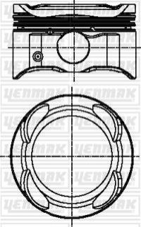 PİSTON+SEGMAN STD  RIKEN SEGMANLI  I20 1.2 G4LA 71MM TAKIM resmi