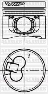 PİSTON+SEGMAN STD NPR SEGMANLI 2-4 L200 MAGNUM 4D56T 32 MM PIM 91.1MM TAKIM resmi