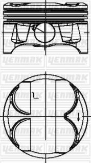 PISTON SEGMAN (STD 84,00mm) N45 B16 A N46 B20 A-B B N46 B18 A N42 B18 A  N40 B16 A N45 B16 A N42 B20 A E46 E90 E87 E92 resmi