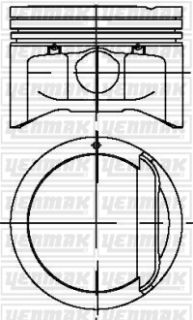 PİSTON STD ELANTRA 2.0 01-06 / TUCSON 2.0 / COUPE 2.0 82MM G4GC-G4GF BENZİNLİ TAKIM resmi