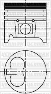 MOTOR PİSTON SEGMAN SAXO-ZX-XSARA-AX-P106-NİSSAN MİCRA TUD5 1,5DIZEL ( 77,00MM ) (0,40 FARKLI) TAKIM resmi