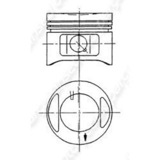 PISTON+SEGMAN 70.80 MM STD ( FIAT: GRANDE PUNTO 1.2 ) resmi