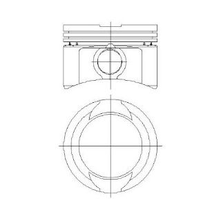 PİSTON+SEGMAN 0.40 70.80MM PUNTO PALİO ALBEA DOBLO 1.2 8V TAKIM resmi