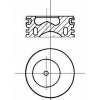 PİSTON+SEGMAN 0.40 80.50MM UNO PALİO SİENA 1.4 8V 89- TAKIM resmi