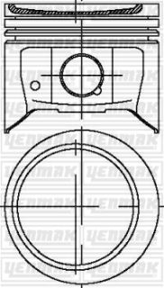 PISTON + SEGMAN STD 67.10 MM ( VW / SEAT 1.0 CORDOBA IBIZA AROSA  1996-00) AER-ALL resmi