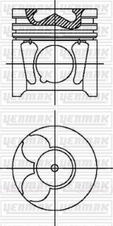 X MOTOR PİSTON SEGMAN STD 85.00 P407-307-SUCUDO-BERLİNGO-C4-C5-FOCUS II-CMAX-KUG-S40 2.0HDİ-TDI TAKIM resmi