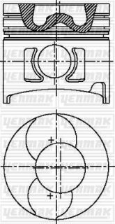 PİSTON+SEGMAN STD  TURBO  PİCK-UP D21 BD30T 96MM TAKIM resmi