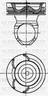 MOTOR PİSTON SEGMAN STD Ç: 120.65 F 10/320 . TD 102 FH/FD/F/FF/FDQ TAKIM resmi