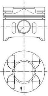PISTON SEGMAN 0.50 88.50 MM ( MERCEDES OM611 SPR./VITO CDİ (28 PİM) 97-01 ) 72599 050 resmi